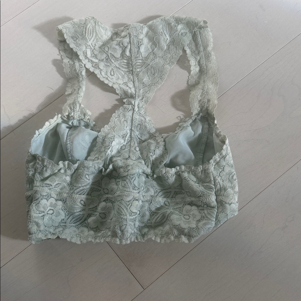 Free People Lace Bralette in Sage Green - Picture 4 of 4